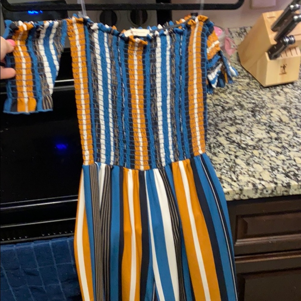 Off the shoulder jumpsuit!